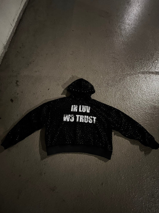 W3LUV RHINESTONE HOODIE