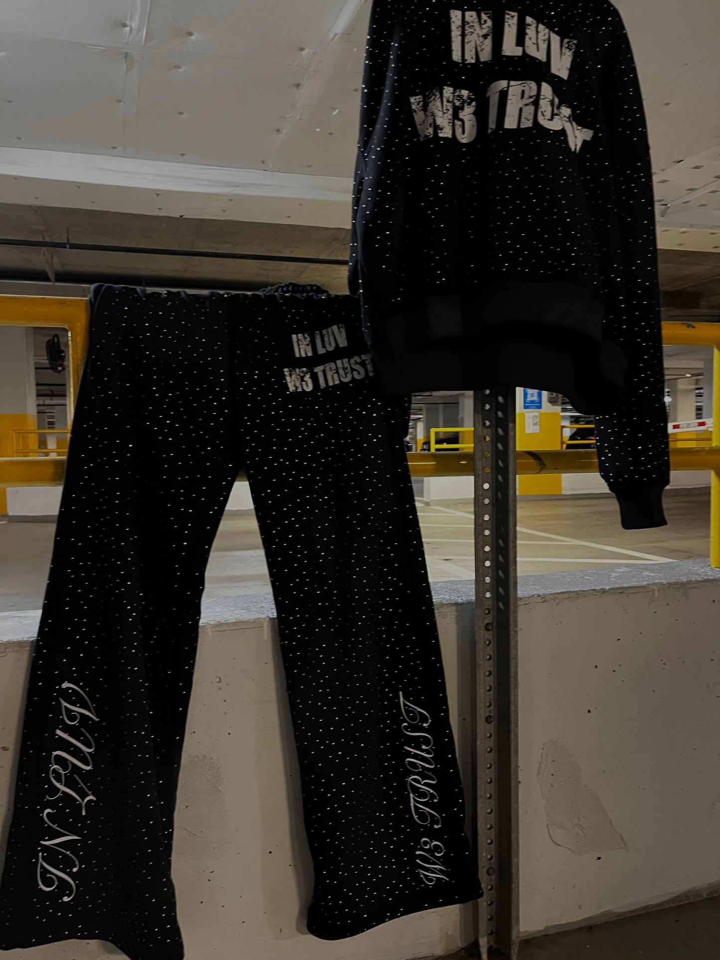 W3LUC RHINESTONE SWEATS