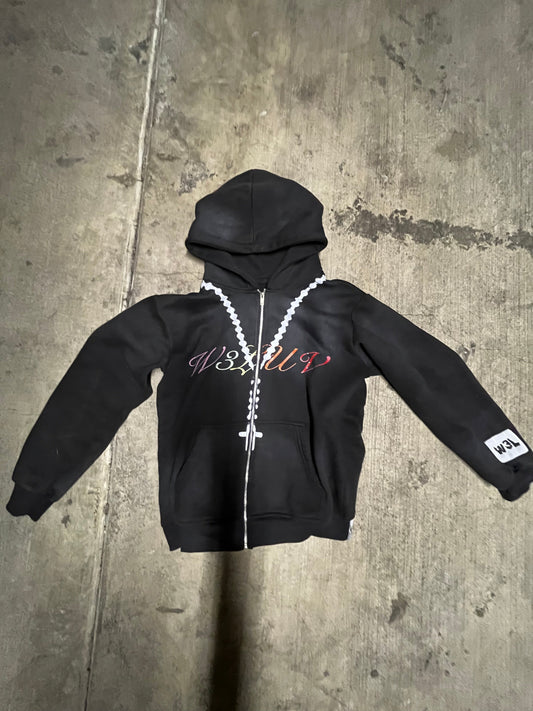 W3luv Black Zip-up ⚠️(PRE ORDERS)!!